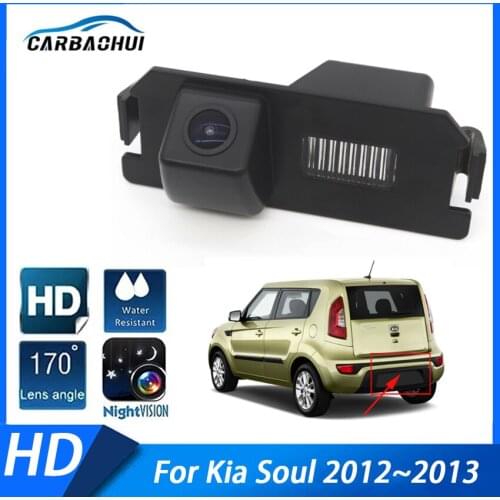 Night Vision CCD HD Car Reverse Rear View Waterproof Camera back up parking High quality RCA Camera ​For Kia Soul 2012 ~ 2013