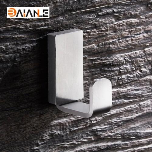 BAIANLE Stainless Steel Brushed Nickel Robe Hooks Coat Clothes Hooks Towel Hanger Bathroom Accessories