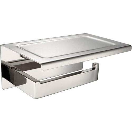 Leyden Chrome 304 Stainless Steel Chrome Toilet Paper Holder Wall Mounted Silver Tissue Holder Lavatory Bathroom Accessories