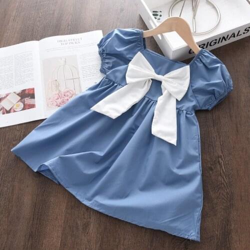 Menoea Baby Girls Party Dresses 2021 New Fashion Kids Girl Bow Princess Holiday Style Cute Vestidos Children Lovely Costumes