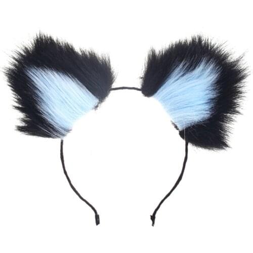 Cute Furry Animal Beast Ears Hairpin Headwear Cosplay Soft Girl Plush Cat Ears Lolita Hair Accessory Props Hair Band Headwear