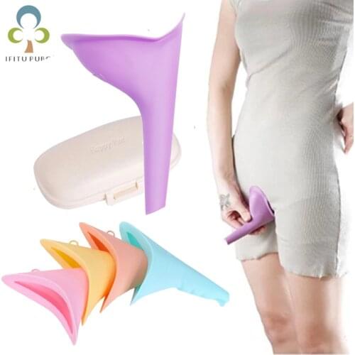 Multifunctional Women Urinal Outdoor Travel Camping Portable Female Urinal Soft Silicone Urinal Storage Box Drop Ship DDJ