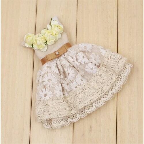 Outfits for Blyth doll lace flower dress suit for 1/6 azone BJD icy dbs