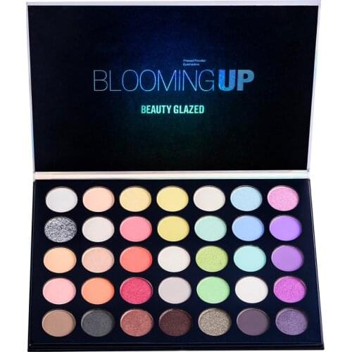 2020 New 35 color Makeup eyeshadow Palette Blooming up make up Pigmented Eyeshadow Palette Cosmetics BEAUTY GLAZED