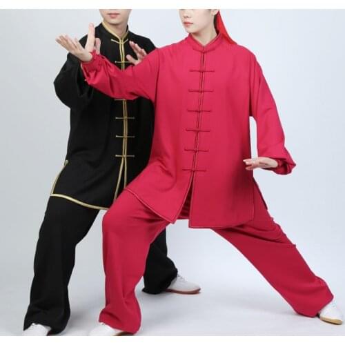 Autumn&winter warm taijiquan uniforms kung fu martial arts clothing tai chi suit wushu costumes rose/blue