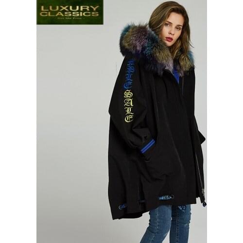 Coat Real Female Fur Natural Rex Rabbit Fur Liner Parka Winter Jacket Women Fox Fur Collar Korean Long Jackets 280412T