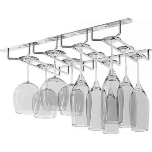 Under Cabinet Stemware Wine Glass Holder Storage Rack 2.17 Inch Deep