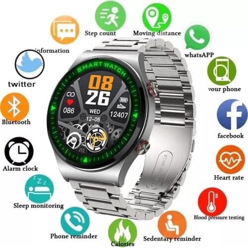 Full Touch Smart Watch Men Sports Clock Waterproof Heart Rate Monitor Fitness Tracker Smartwatch Luminous for IOS Android phone