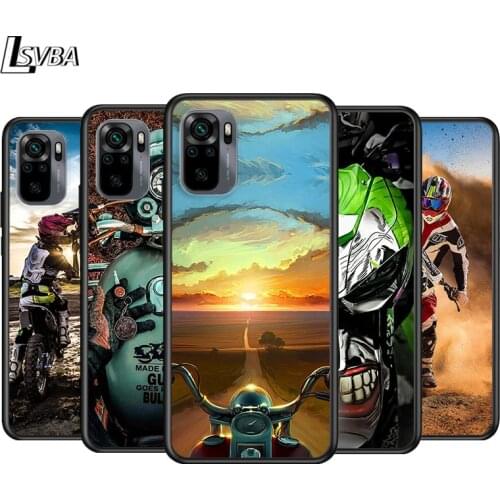 Retro Moto Cross Motorcycle For Xiaomi Redmi Note 10S 10 9T 9S 9 8T 8 7S 7 6 5A 4X Pro Max Phone Case