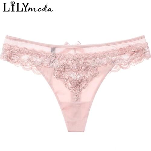 Sexy Womens Thongs Temptation Soft Underwear Lace Hollow Out Transparent Seamless Panties Ladies Female Mid Waist lingerie