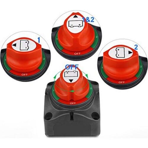 Dual Battery Selector Switch Disconnect for Marine Boat Rv Vehicles 1-2-Both-Off N0HF