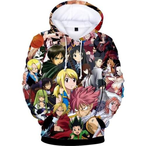New Cartoon FAIRY TAIL 3D Printed Men Women Autumn Winter Hoodie Men Fashion Casual Hoodies Funny Streetwear Cosplay Sweatshirt