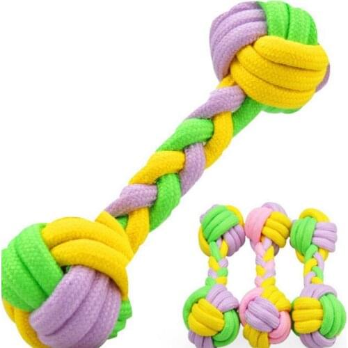 Pet Products Dog Supplies Toys Weaving Cotton Rope Tennis Models Clean Tooth Dog Bite Chew Toy 2pcs/lot