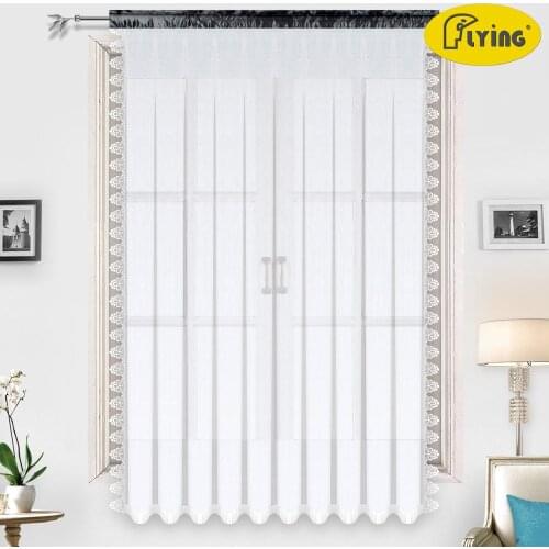 Flying Flower Tulle Curtain Blinds Embroidered Sheer Curtains for Kitchen Living Room Bedroom Panel Perspective