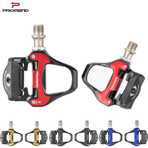 PROMEND SPD-SL Cycling Road Bike Bicycle Self-locking Pedals Ultralight Aluminum Alloy 2 Sealed Bearing Bicycle Pedal Bike Part