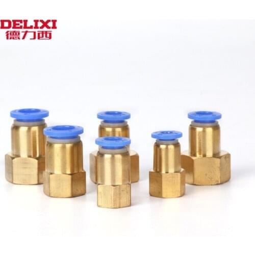 1/8'' 1/4'' 3/8'' 1/2'Pneumatic Connectors Female straight one-touch fittings BSPT PCF4-01 4-02 PCF6-01 PCF6-02 PCF8-01 PCF10-01