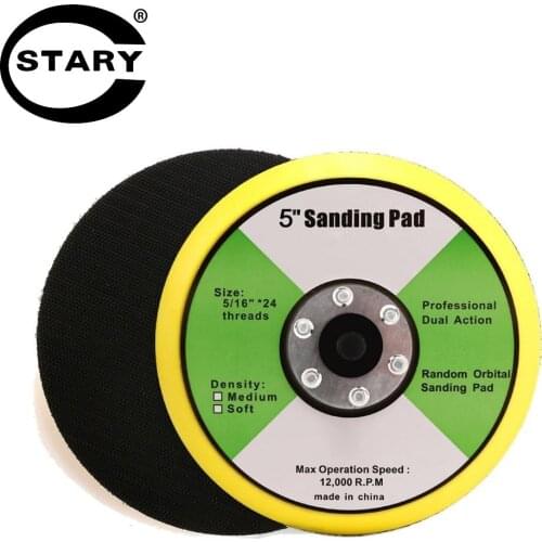 5 Inch Backing Pad Car Polisher Bonnet Sander Paper Disc Polishing Machine Tool Hook Backing Plate for Sanders or Polishers