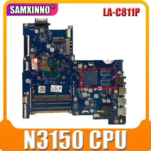 AKemy Laptop motherboard For HP Pavilion 250 256 G4 15-AC Core N3150 Mainboard ABQ52 LA-C811P 828299-001 815248-001 SR29F CPU