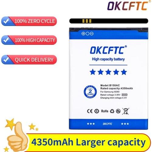 OKCFTC Battery B150AE B150AC 4350mAh For Samsung GALAXY Core GT I8260 I8262 G3508j G3502 G3508 G3509 G3502U B150AE GT-I8260