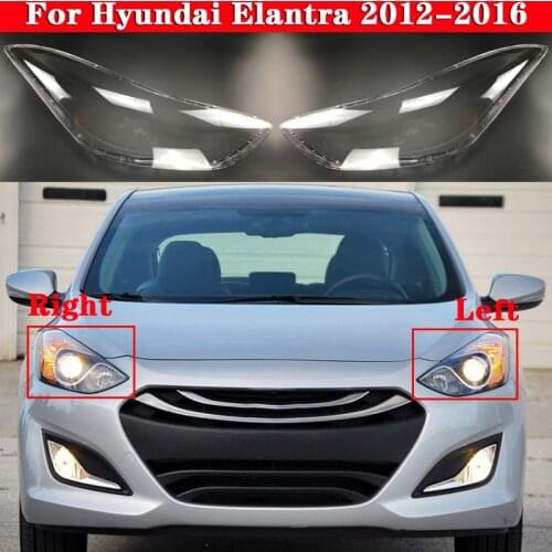 Car Front Headlight Cover For Hyundai Elantra 2012-2016 Headlamp Lampshade Lampcover Head Lamp light covers glass Shell Caps