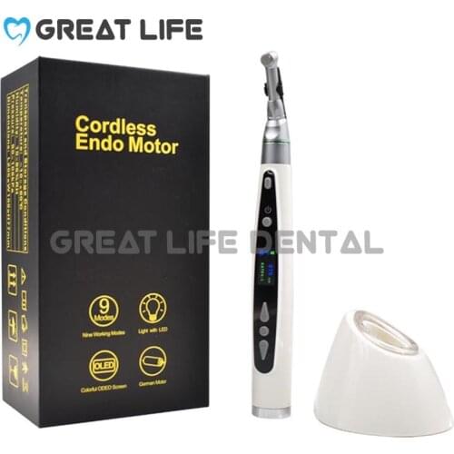 High Quality Dental Equipment Tool Electric Contra Angle Cordless 9 Modes LED Wireless EndoMate Endodontic Treatment EndoMotor