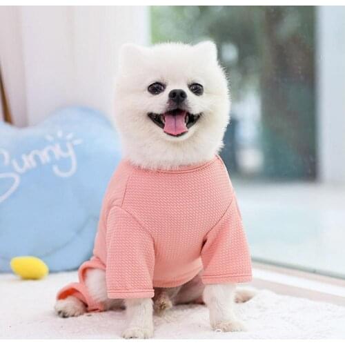 Pet Dog Jumpsuits Bodysuit Animal Flower Pattern Keep Warmth Four-leg Warm Outfit Pet Supplies