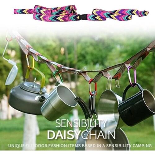 Camping colorful lanyard, multifunctional clothesline, extended and thick outdoor rope webbing, tent lanyard, camping lanyard