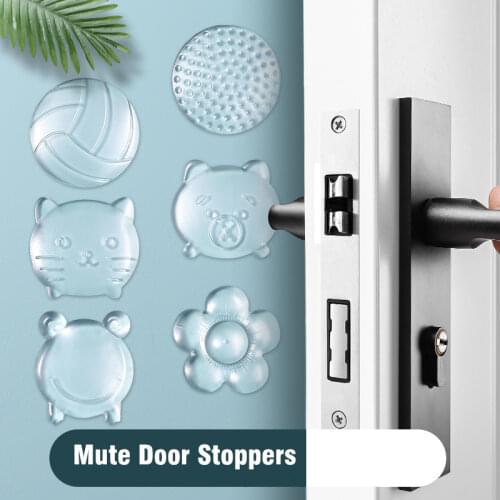 New No Need Punch Self Adhesive Anti-Collision Door Stopper Door Holder Catch Door Stop for Home Office Protect Walls Furniture
