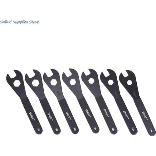 Hot Carbon Steel Bicycle Spanner Wrench Spindle Axle Bicycle Bike Repair Tool Fit for 13mm 14mm 15mm 16mm 17mm 18mm Cone