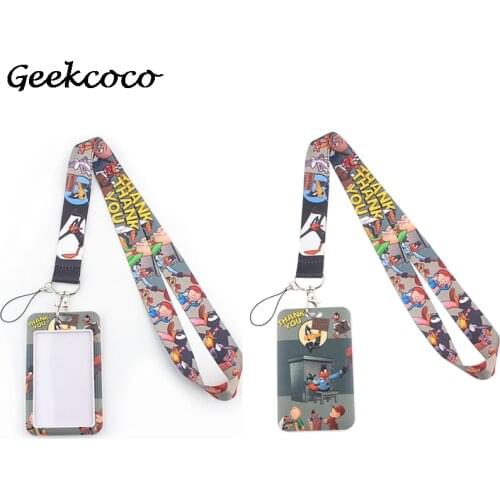 J1953 Cartoon Animals Card With Lanyard Badge ID Card Badge Holder Badge Lanyards School Supplies