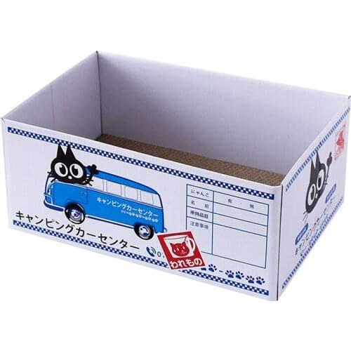 Cat Grinding Claw Toy Scratching Board Corrugated Box Pet Bed House Funny Cat Toy Mint Carton Brand New Big Size Pet Supplies