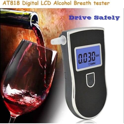2019 Hot Professional Portable Digital LCD Breath Alcohol Tester Breathalyzer Detector Alcohol Breath Analyzer Free Shipping