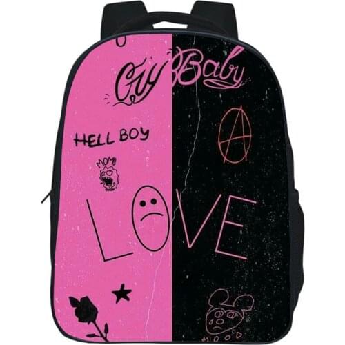 Lil Peep Backpack Boy Girl Bag Harajuku Backpacks Hit Hop Popular Knapsack School Bookbag Hellboy Printed Children Bag Mochila