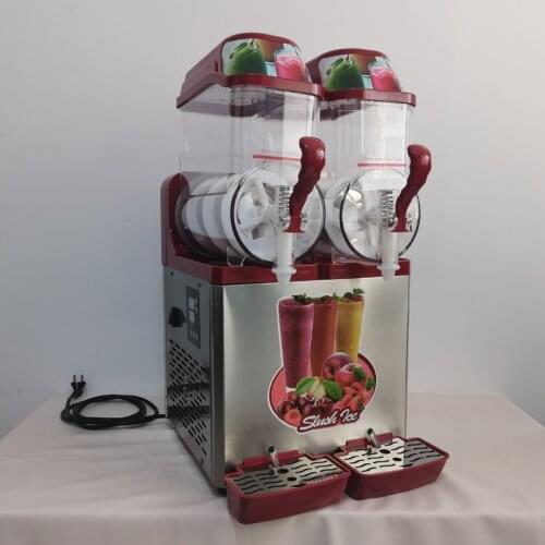 Double Tank Slush Machine Commercial Snow Melting Machine Electric Cold Drinking Dispenser 220V