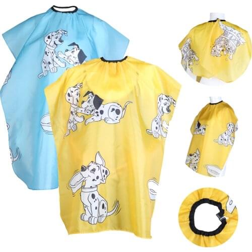 1pcs Kids Children Hairdressing Cape Cartoon Dog Clothes Salon Hairstyle Cover Barber Hairdresser Waterproof Hair Cut Cloth
