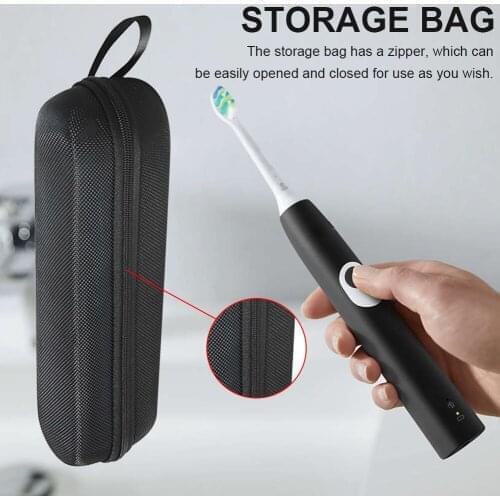 Portable Electric Toothbrush Storage Bag For = Electric Toothbrush Carrying Case Pouch Zippered Case