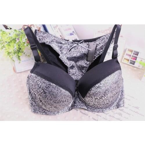 Solid cup bras 40F 40E 40DD 38E 38F 38DD 36F 36E 36DD 34F 34E women push up bra set sexy lace floral bras tops brand bh B3