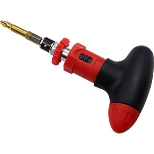 Manual T Type Ratchet Screwdriver Quick Bolt Driver Batch 6.35 mm Rotate Forward Reverse E7CB