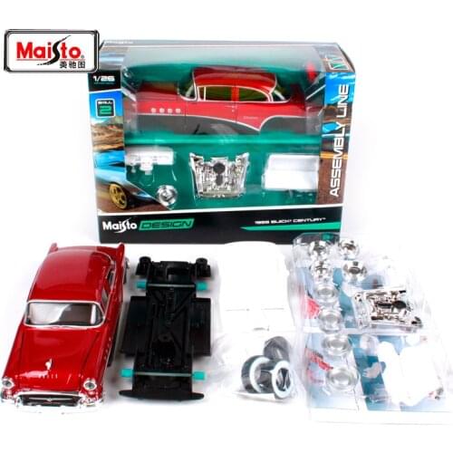 Maisto 1:24 1955 Buick CENTURY Assembly DIY Diecast Model Car Toy New In Box Free Shipping 39307