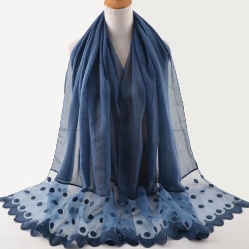 Scarves women 2018,cotton shawl,polka dots embroidery lace scarf,plain cotton hijab,tie dye scarf,shawls wraps,patchwork scarves