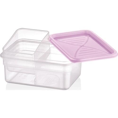 Bager Double Compartment 1 No Storage Container 6'lı Package