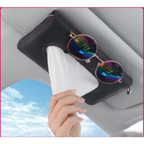 Car tissue box pumping creative sun visor hanging skylight chair back tray carton For Nissan X-trail X trail T32 2014-2019