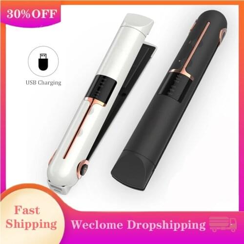 Hair Straightener Flat Iron for Hair Cordless Straightener Ceramic Mini Flat Iron with USB Rechargeable Battery Hair Flat Iron