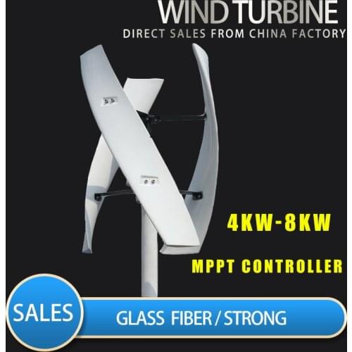 Free Energy Windmill 4000w 6000w 8000w Vertical Axis Permanent Maglev Wind Turbine Generator 12v 24v 48v With MPPT Controller