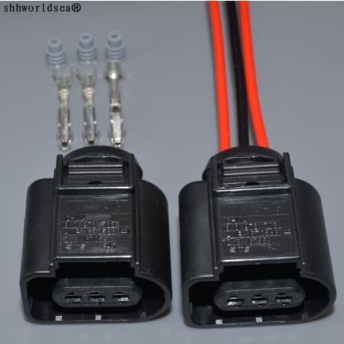 Worldgolden 3 pin female waterproof auto connector 8K0 973 703 pressure sensor cable Sealed connector For VW Audi 8K0973703