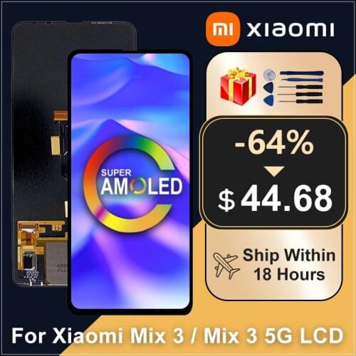 6.39" Amoled For Xiaomi Mix 3 LCD Display Screen Touch Digitizer mix3 Assembly For MI MIX 3 lcd Replacement Parts
