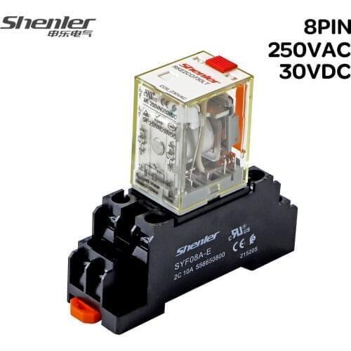 8 Pins With Socket RKE2COLT Miniature General Purpose Relay DC220V AC 110V 230V 380V