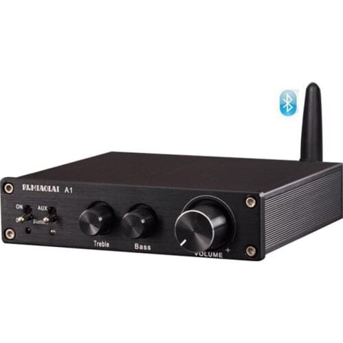 A1 Digital Audio Amplifier HIFI Bluetooth 5.0 100W * 2 TPA3116D2 Digital Amplifier Stereo Home Audio Theater Treble Bass Control