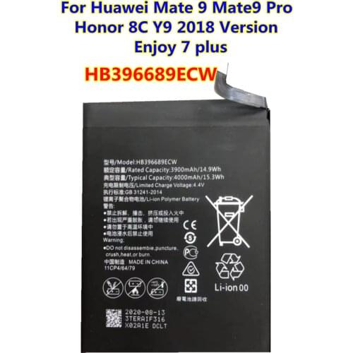HB396689ECW 4000mAh Battery for Huawei Mate 9 Y7 Prime Y7 2017 Mate9 Pro Honor 8C Y9 2018 Version Enjoy 7 plus