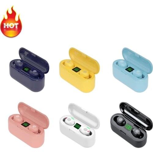 F9 Wireless Bluetooth Headset Ultra Small Mini Sport Stealth 8D Stereo Waterproof Touch Binaural HIF Can Be Used as Power Bank